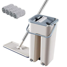 SSAYY Mop Mop Cloth con Secchio Secchio Mop Wringing Mop Auto Bagnato E Sistema di Pulizia Lavaggio A Secco in Mop in Microfibra