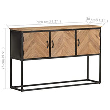 vidaXL Credenza 120x30x75 cm in Legno Massello di Acacia