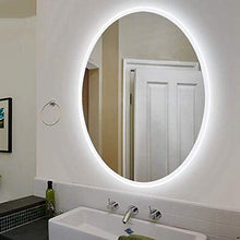 L&ED Specchio Retroilluminato, Specchio Bagno Moderno Illuminato A LED, Ovale, Specchio di Cortesia Illuminato A LED, 600X800mm