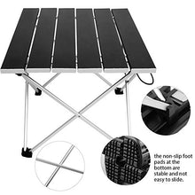 Asixxsix Tavolo Pieghevole, Bellissimo Tavolo da Barbecue con metodo di Fissaggio a X Stabile e Durevole, Lega di Alluminio Portatile per Barbecue da Campeggio