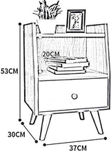 Comodino Comodino Camera da Letto Comodino con cassetti Comodini Armadietti (Colore: Legno)-Bianca Perfect