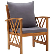 FAMIROSA Set Divani da Giardino 5 pz con Cuscini in Massello di Acacia-7994