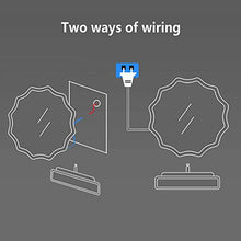 FYHpet Specchio da Bagno con lampadari a Forma di Fiore, Interruttore tattile, dimmerabile, Specchio a LED, Grande Specchio cosmetico, Bagno, Soggiorno