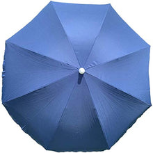 MLI Ombrellone Blu a 8 Stecche MS1B da Giardino o Spiaggia da 220 cm, Poliestere, Orientabile