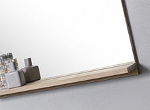 DOMTECH Specchio da bagno con ripiano, rovere Sonoma, specchio da bagno, specchio da parete, specchio da bagno