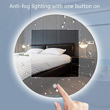 Mirror con Specchio da Bagno Specchio a LED con Applique da Parete a Specchio Intelligente antinebbia Specchio da Bagno Tondo + Comando Touch Switch