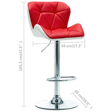 Oushome Sgabelli da Bar 2 pz Rossi in Similpelle