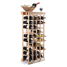 DREAMADE Scaffale per Vino Portabottiglie per 44 Bottiglie in Legno, Resistente e Stabile, 104 x 43 x 27,5 cm