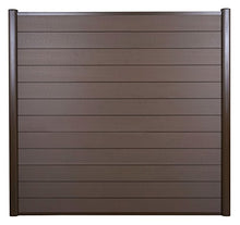 Mendler Frangivento 2X Pannelli Privacy Sarthe WPC Alluminio Premium 375cm Marrone