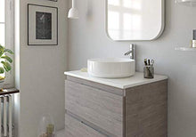 Randalsa Mobili Baltic 60 cm | Oak Chicago | Mobile con 2 cassetti + Piano lavabo + lavabo da appoggio