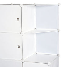 homcom Armadio Armadietto Guardaroba Scaffale 10 Cubi Mobiletto Modulare 111×47×145cm Bianco