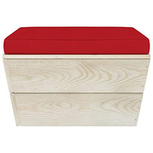 SKM Set Divani da Giardino su Pallet 5 pz con Cuscini Legno Abete (88.4kg) Rosso-3462