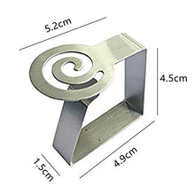 Jingming - Fermatovaglia in acciaio inox, 4 pezzi, per tavoli spessi, tavolo da giardino, ideale per casa, ristorante, caffetteria, colore argento