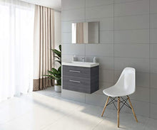 Planetmöbel - Mobiletto sottolavabo, 64 cm, con specchio, set di mobili da bagno per ospiti, per WC, antracite