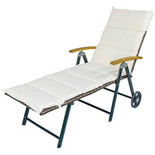 Outsunny Sdraio da Giardino Schienale Reclinabile 4 Livelli, Polyrattan e Alluminio, Chaise Longue da Esterno e Interno