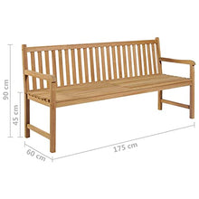 vidaXL Panca da Giardino con Cuscino Antracite 175 cm Legno di Teak