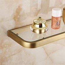 GJJSZ Mensole a Un Piano in Vetro Antico,mensole da Bagno a Parete,in Rame,mensola da Bagno da 50,5 * 15 cm