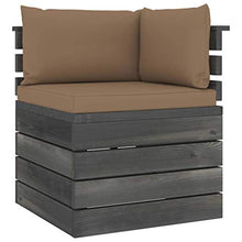 vidaXL Set Divani da Giardino su Pallet 6 pz con Cuscini Massello Pino