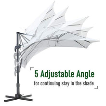 Ombrellone da Giardino 2,5x2,5m in Alluminio e Poliestere Crema