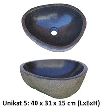 Lavandino in pietra di fiume, ca. 30 cm, Riverstone, scelta unica possibile