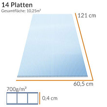 Deuba Lastra alveolare policarbonato x14 Spessore 4 mm trasparente 10,25 m²