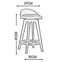Sedia Da Bar Girevole Sgabelli Da Bar Semplici, Con Gambe In Legno Marrone E Cuscino In PU, Per Casa Colazione, Cucina, Bancone Da Pranzo, Sgabelli Alti, Carico 150 Kg (4 Colori)(Color:bianca)