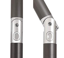 QUICK STAR Ombrellone da balcone, 200 x 125 cm, rettangolare, pieghevole, grigio