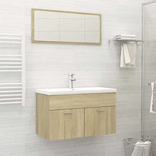 vidaXL Set Mobili da Bagno 2 pz Grigio Cemento in Truciolato