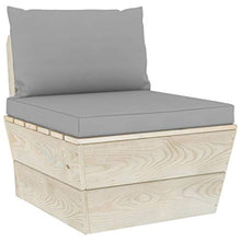 FAMIROSA Set Divani da Giardino su Pallet 6 pz con Cuscini Legno Abete-3505