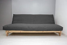 Futon On Line Divano Letto Zúrich, Naturale, Copertina Nero, 200 x 140 cm. - Arredi Casa