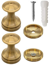 FUXXER® - 2 ganci da parete in ottone, design classico, in ferro bronzo, 39 x 27 mm, set da 2 pezzi