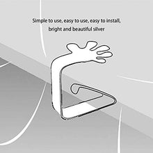 LANGING Pack of 4 - Clip per tovaglia in acciaio inox, colore: Argento