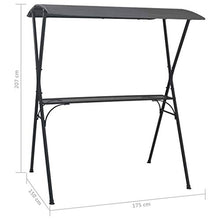 SKM Tavolo da Bar per Feste con Baldacchino 175x150x207cm Antracite