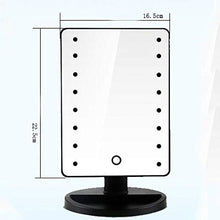 Zzaoxin Specchio cosmetico Nuovo Desktop Multi-Funzione di Stoccaggio Specchio di Vanità Riempire La Luce Rotante Specchio Touch Sensor Dimming Specchio 10 Volte Specchio for Il Trucco Nero