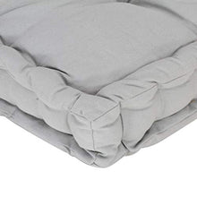 vidaXL - Cuscino per pallet, in cotone, 120 x 80 x 10 cm, colore: Grigio
