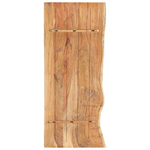 FAMIROSA Piano per Lavabo Bagno in Massello di Acacia 140x55x3,8 cm