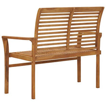 E E-NICES Panca da Giardino 112 cm in Legno Massello di Teak