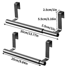 PTONZ Barra Portasciugamani Asta in Acciaio Inox 201 Estensibile da Appendere Sopra la Porta Grande Barra per Asciugamani e Asciugapiatti in Acciaio - Argento