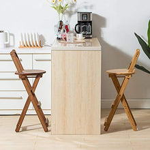 Sedia da Bar Moderna e Semplice in bambù Schienale Pieghevole Design Ergonomico Design a Doppia Traversa, Forte capacità di Carico Materie Prime Naturali