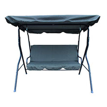 INDA-Exclusiv Dondolo da giardino a 3 posti, con tetto orientabile, colore: antracite/grigio pietra
