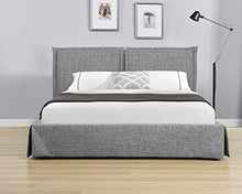SKIRT - Letto in lino, 140 x 190 cm, colore: Grigio chiaro