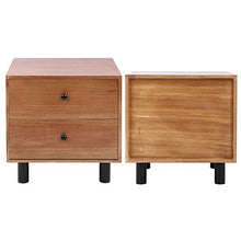 Comodini Comodino Moderno Design in Legno, Comodino Semplice Comodino Armadio con Due Cassetti per Soggiorno Camera da Letto 45x38x47cm