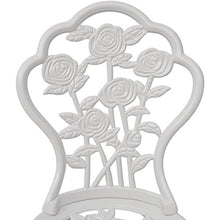 vidaXL 2 Pz Sedie Bistro Bianche 41x49x81,5 cm in Alluminio Pressofuso