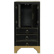 Vidal Regalos Mobile cassettiera alto legno nero 90 cm