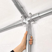 TOOLPORT Tendone per Feste 4x8 m Gazebo Party per sagre, mercati ca. PE 240 g/m² Bianco