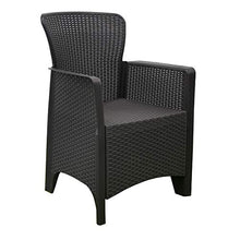 CHILLVERT Set da Giardino Alba Resina 2 Poltrone Singole + 1 Tavolo Grigio Antracite
