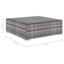 vidaXL Set Divani da Giardino 6 pz con Cuscini Foderati Lavabili Modulare Leggero Elegante Arredi da Esterno in Polyrattan Grigio Telaio in Acciaio