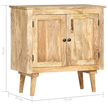vidaXL Credenza 75x35x75 cm in Legno Massello di Mango