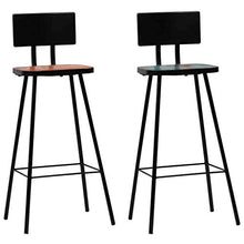 Set da Bar 3 Pezzi con Ripiani, Tavolo e 2 sedie per Case, Giardini, Bar, Pub o ristoranti Blackbarbar in Legno e Acciaio