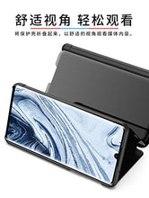 Nadoli Custodia per Samsung Galaxy A72,Chiaro Specchio Stand Protezione Libro Portafoglio Cover Custodia in Pelle Difficile PC Copertura,Nero